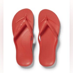 Archies Kids Arch Support Flip Flops - Coral
